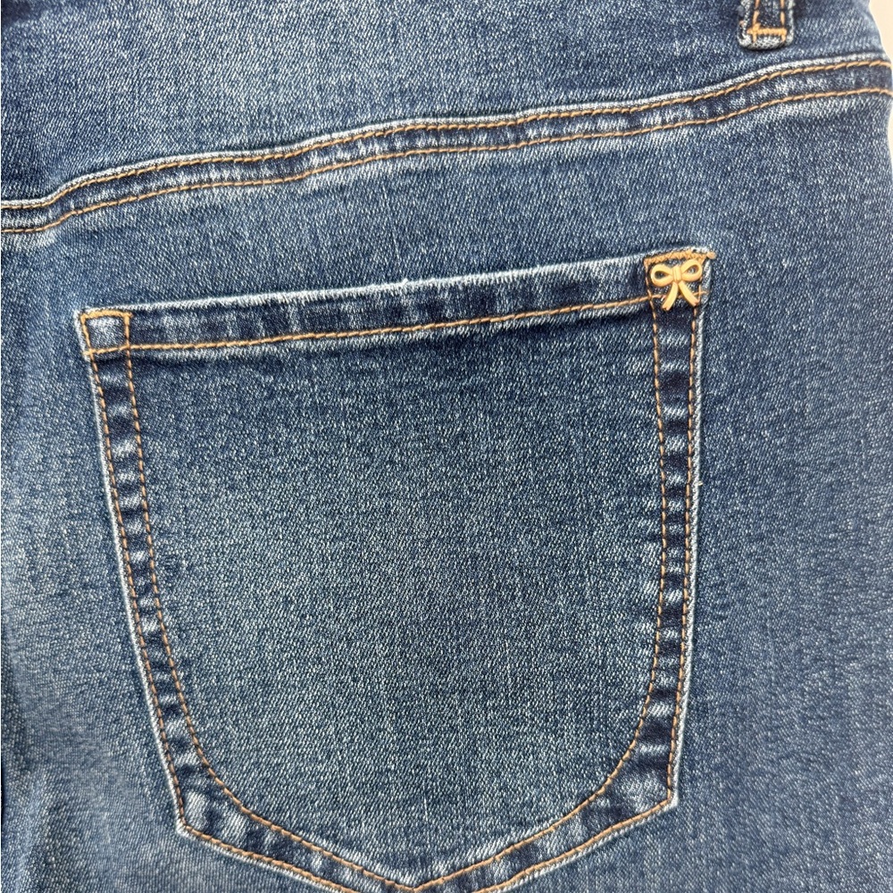 Nanette Lepore Flawless Belle High Rise Ankle Distressed Dark Blue Ankle Jeans - Picture 6 of 15